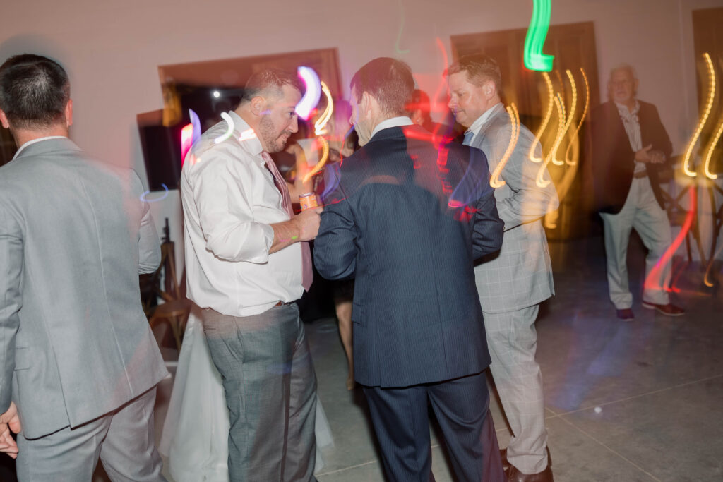 heron hill wedding | reception with fun colors and lights