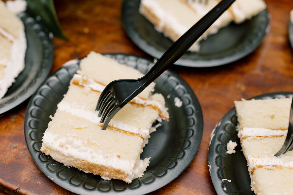 south carolina photographer | piece of wedding cake with fork