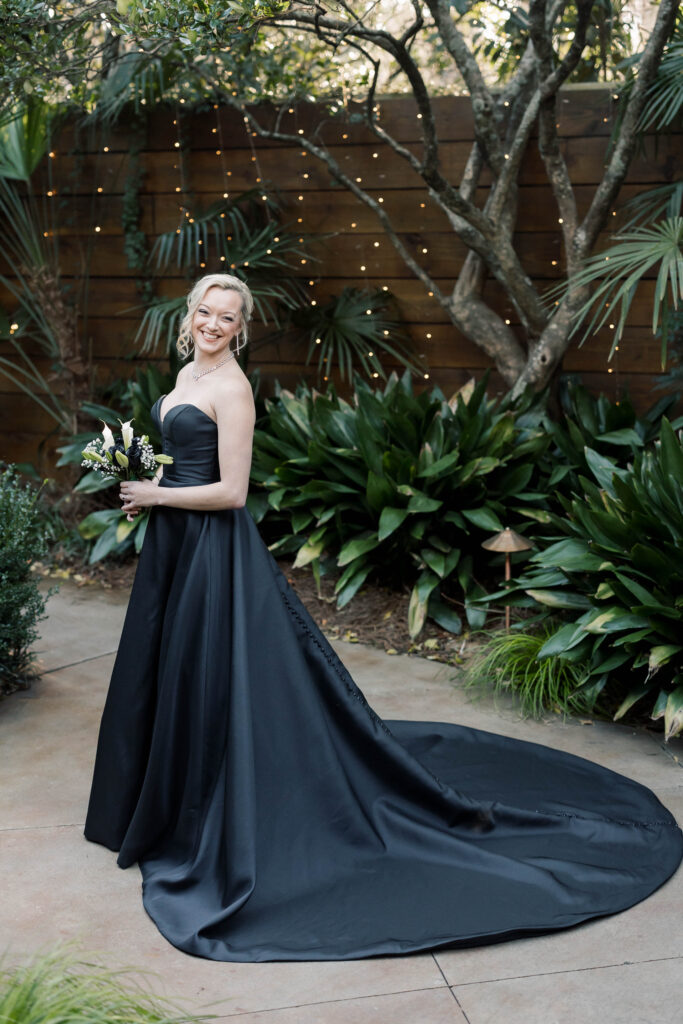 south carolina photographer | bride In black bridal gown