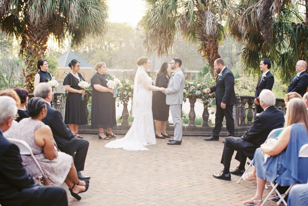 Film Photography | Wedding at Riverbanks Zoo and Gardens. Photographed in Fujifilm 35mm.