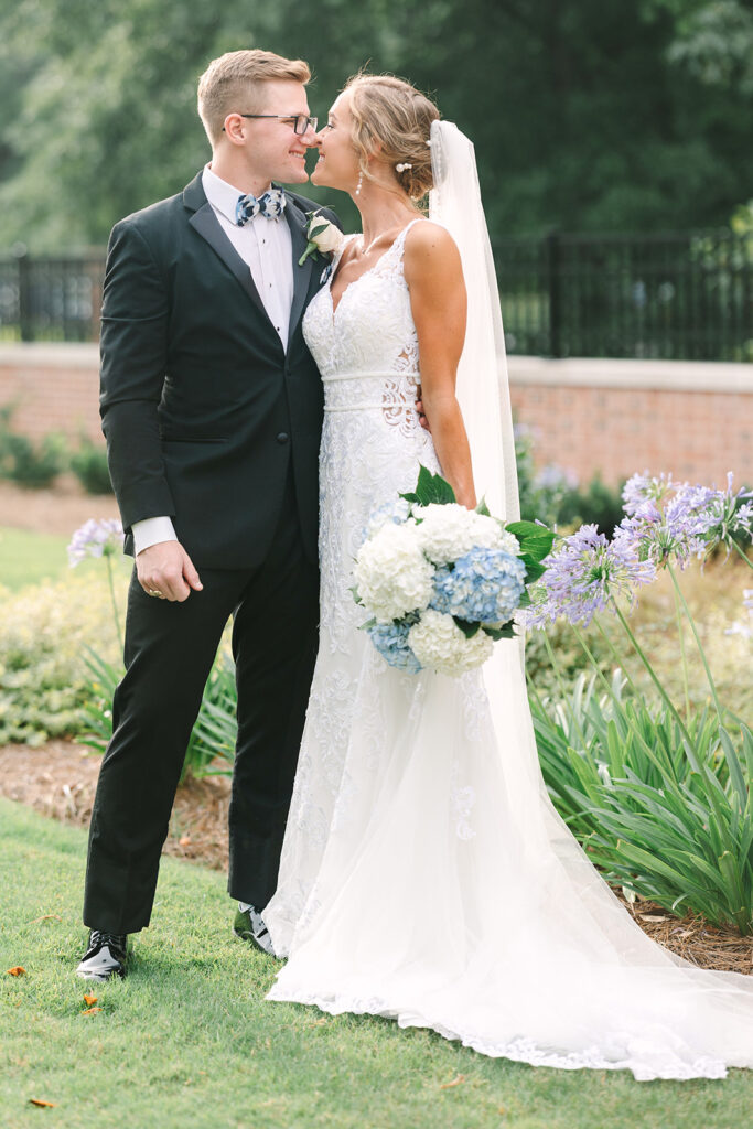 Columbia South Carolina Photographer | 701 Whaley Wedding| Bride and groom nose to nose