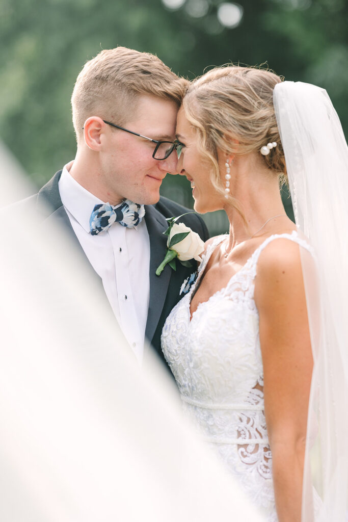 Columbia South Carolina Photographer | 701 Whaley Wedding|  close up of couple nose to nose