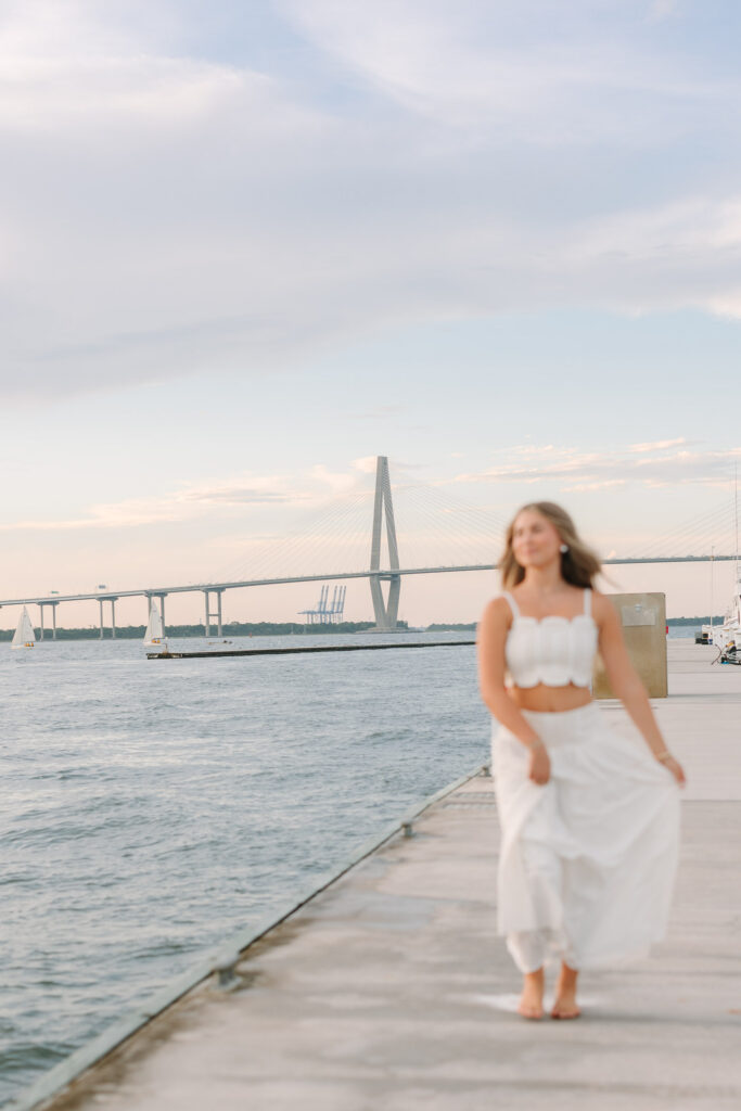 Senior photography at Waterfront Park in Charleston, South Carolina photographed by Stee Garman Photography.